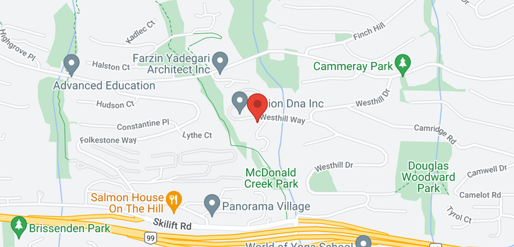 map of 2582 WESTHILL CLOSE